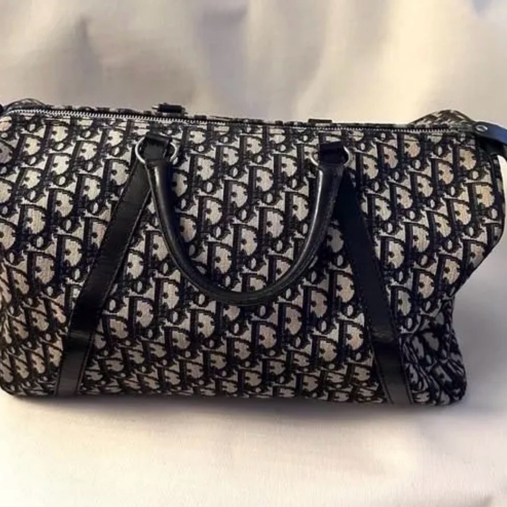 Christian Dior Bowling Bag-AUTHENTIC-WITH ENTRUPY COA